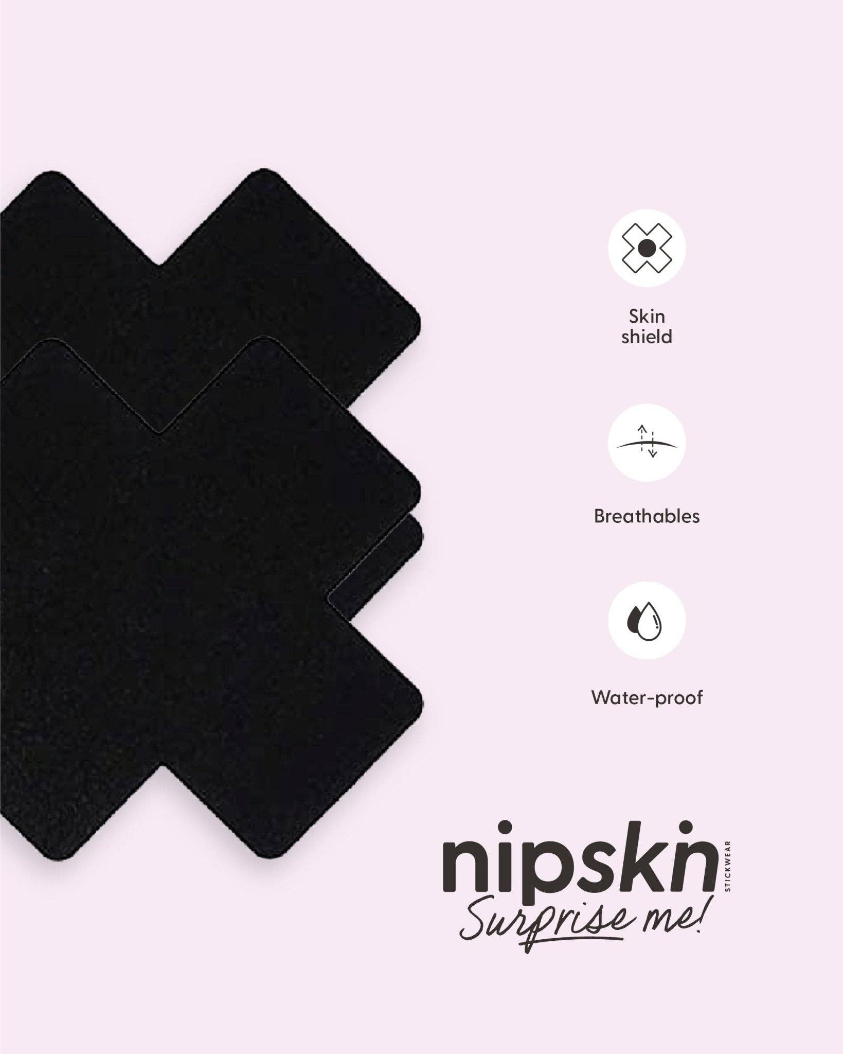Nipskin Stickwear – Cobre-mamilos - Mulher por atacado – Surpreende-me - Autocolantes de cobertura de mamilos de uso único, 2 pares5
