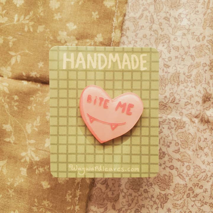 Wayward Leaves - Wholesale Lapel Pin/Button - Heart Pins1