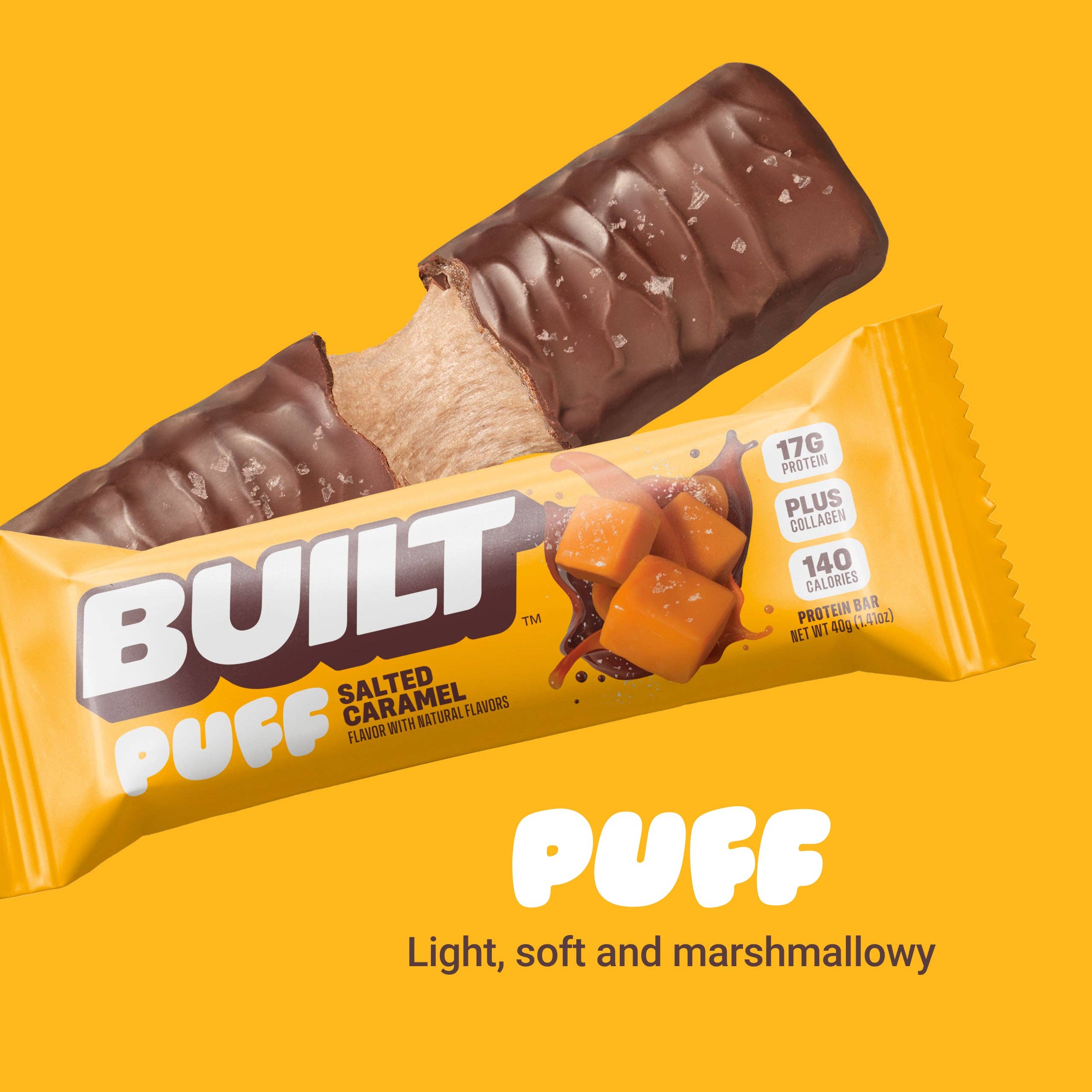 Built Bar - Wholesale Snack Bar - Salted Caramel Puff - 12ct.4
