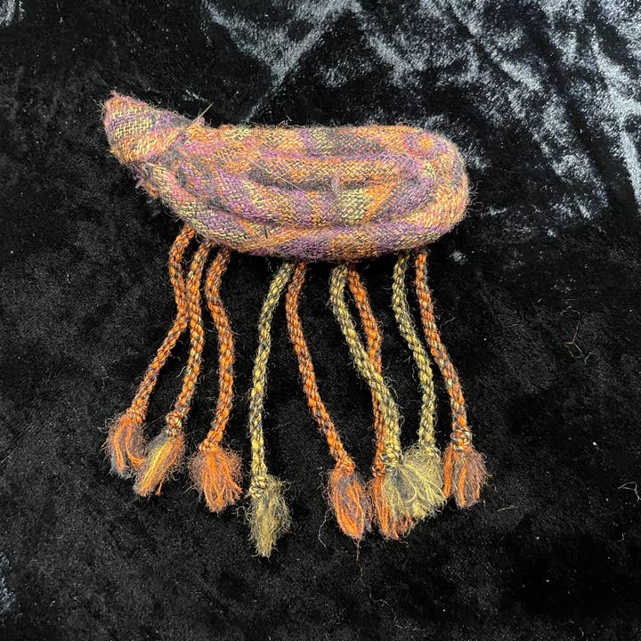 In Style Scarves - Wholesale Brooch - 90-3/Boiled Wool Fringed Trim Handmade Pin/Brooch