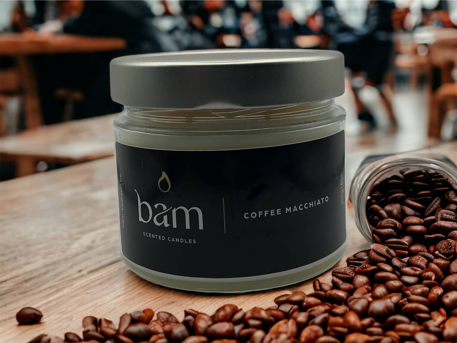 BAM - Wholesale Jar/Filled Candle - BAM - COFFEE MACCHIATO scented candle - Basic Collection