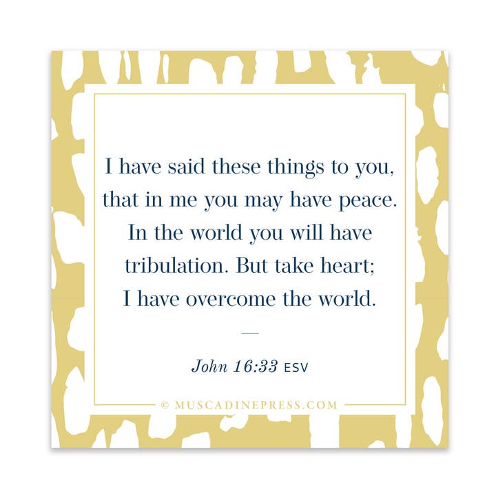 Scripture Static Cling, Take Heart for wholesale by Muscadine Press