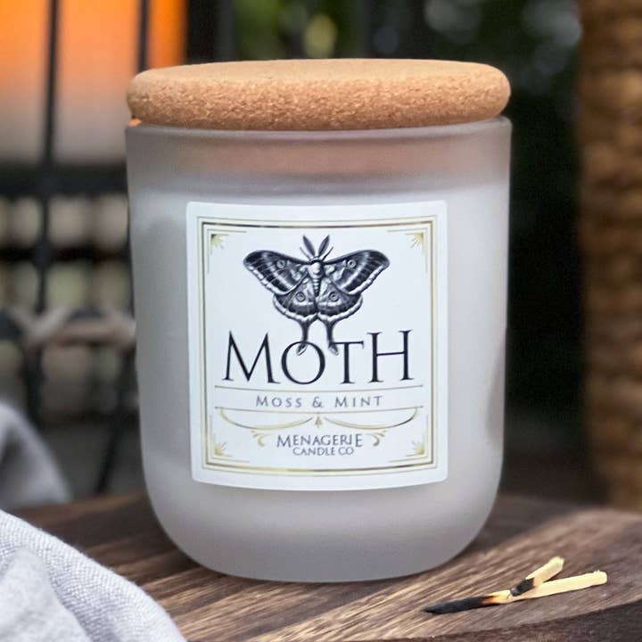 Moth - Moss & Mint Candle for wholesale by Menagerie Candle Co.