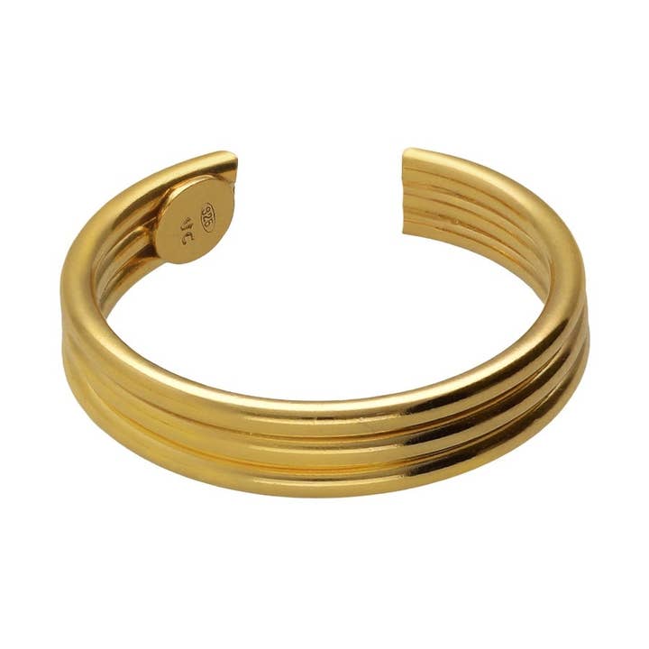 Adjustable Nivola Circle Ring in Silver for wholesale by Victoria Cruz