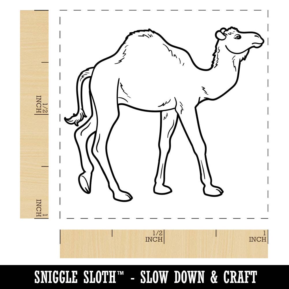 Sniggle Sloth - Wholesale Rubber/Decorative Stamp - Dromedary Camel Self-Inking Rubber Stamp Ink Stamper0