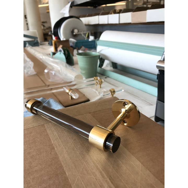 LuxHoldups - Wholesale Toilet Paper Holder - Lucite and Brass Wall Mounted Toilet Paper Holder7