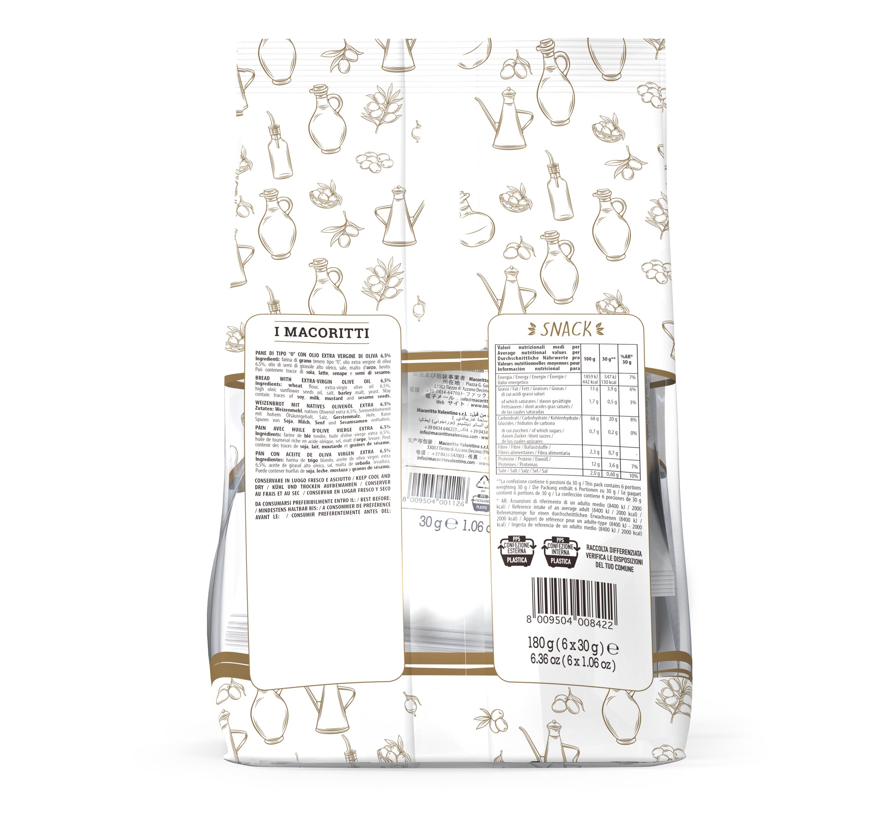 I MACORITTI - Wholesale Crackers - Multipack Mini Grissini Snack 30g Classic with EVOO1