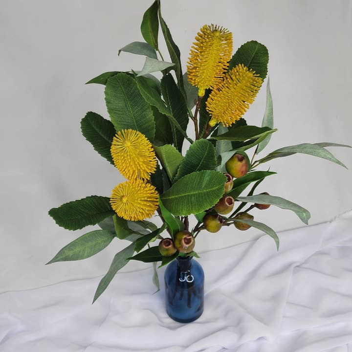 Composizione spray Banksia - Fiori artificiali realistici per la vendita all'ingrosso da parte di Realistic Artificial Flowers