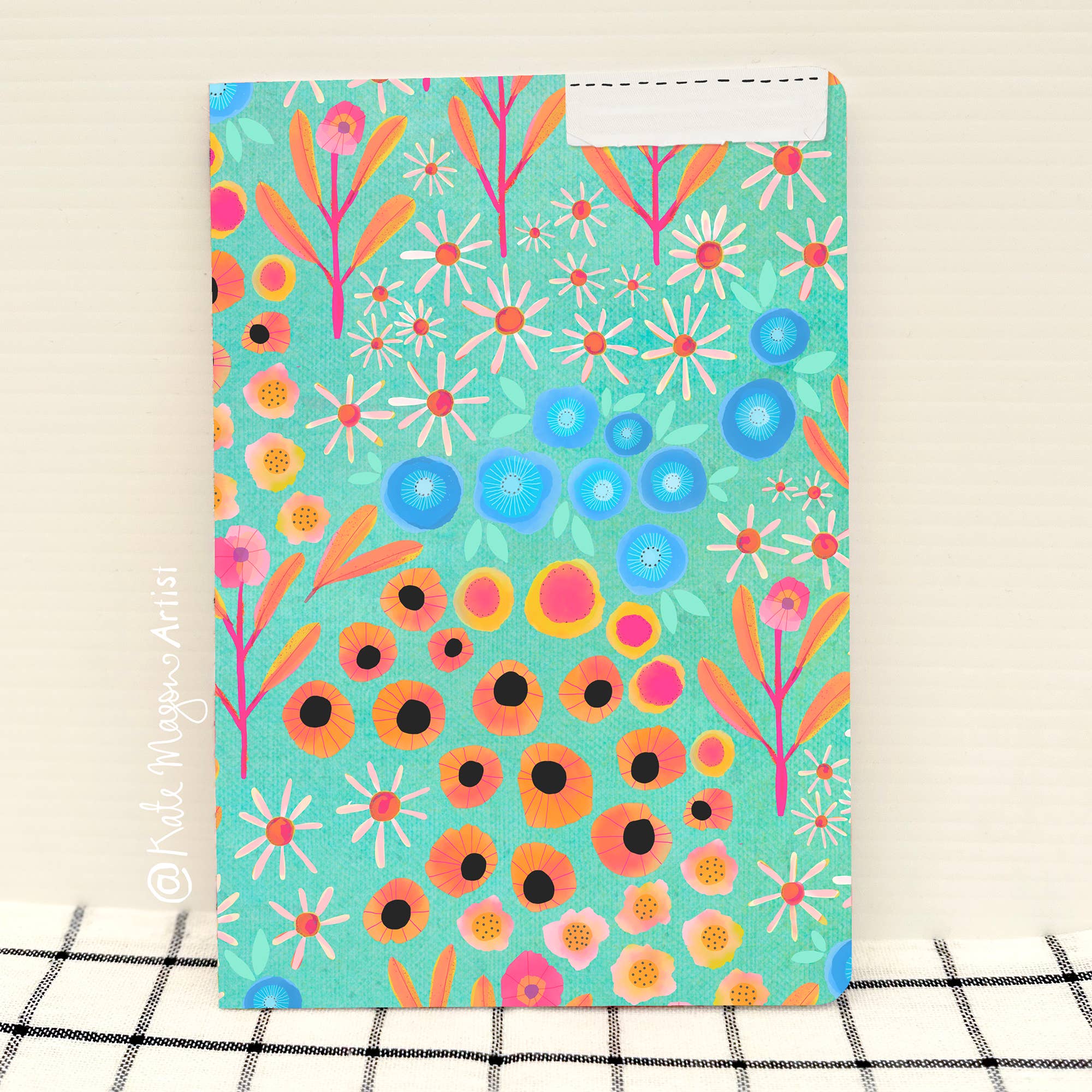 Kate Mason Artist - Wholesale Notebook - Florally Floral Aqua NOTEBOOK3
