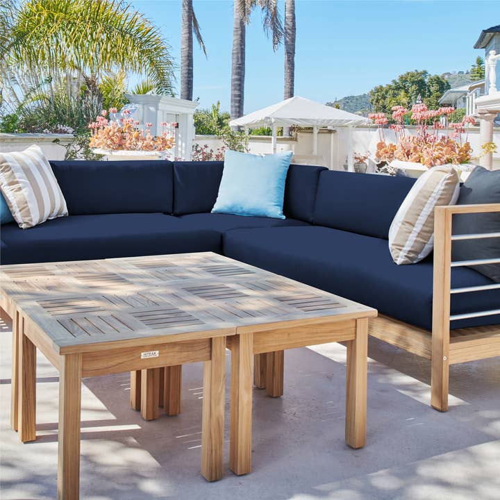 LOOMLAN - Wholesale Patio set - SoHo Patio Sectional Deep Sofa Set with Sunbrella 7PC16
