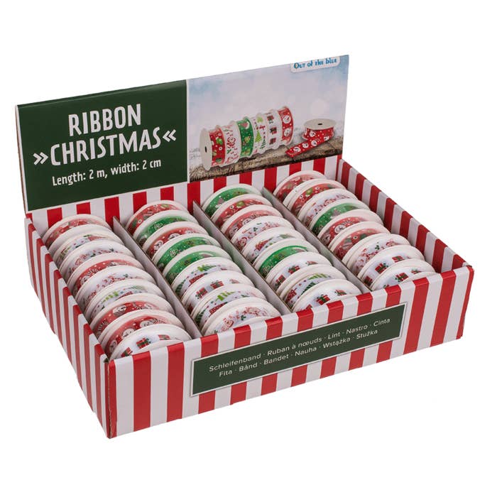 Out of the blue KG - Wholesale Ribbon - Gift Wrapping - Ribbon, Christmas, polyester, 2 cm x 2 m,