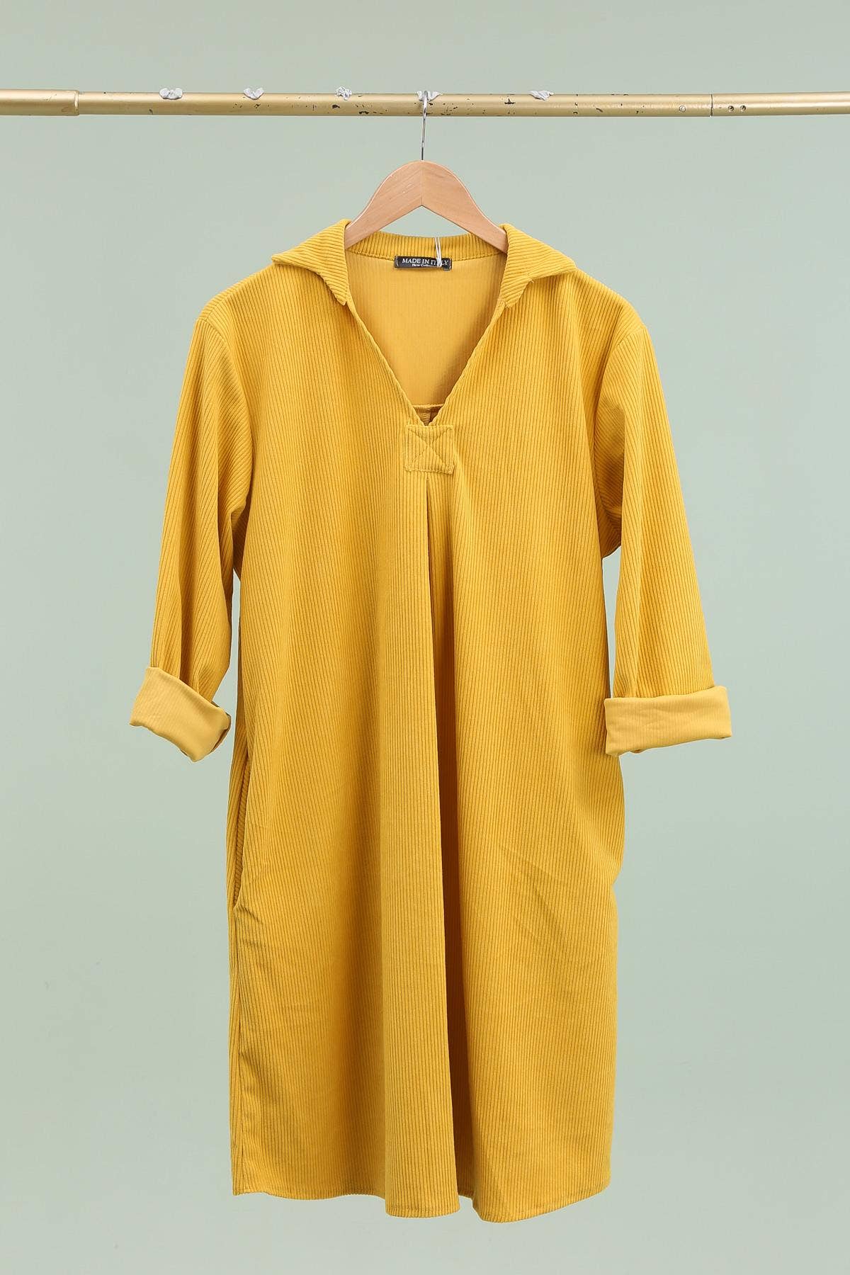 la maison des fibres naturelles - Wholesale Dress - Women's - Ribbed dress 8216 5% Elastane 20% Cotton 75% Polyester10