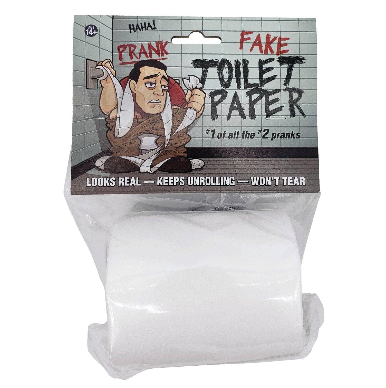 Smith Brands - Vente Cadeau pour farce/gag - Papier toilette « No Tear » Funny Prank, impossible à déchirer, faux article original pour adultes et enfants1