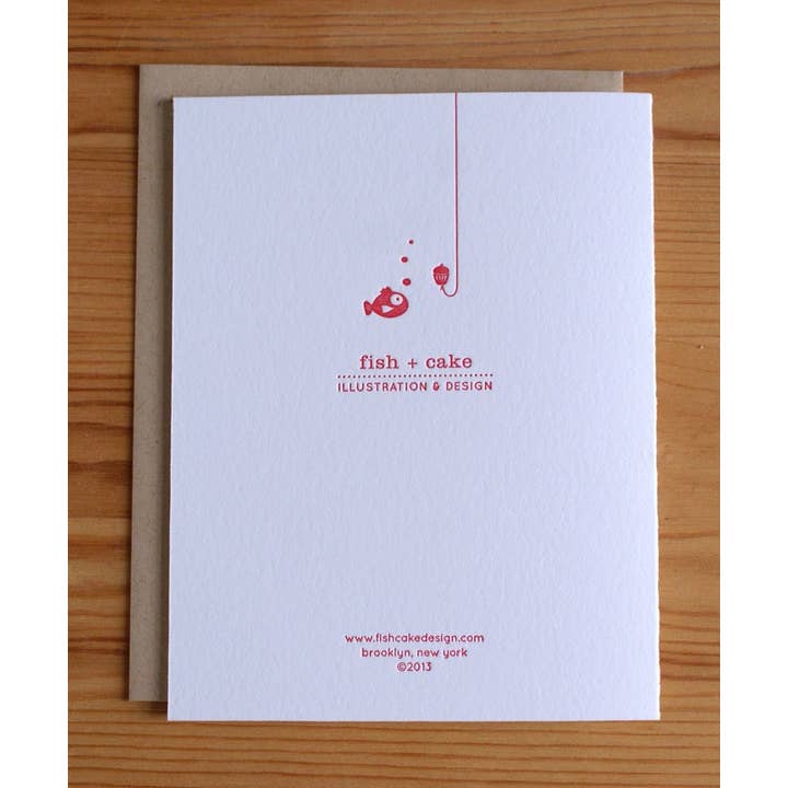 Fishcake Design - Wholesale Love Card - Pizza Card – Letterpress Card, I Love You, Valentines Day Card, Anniversary Card