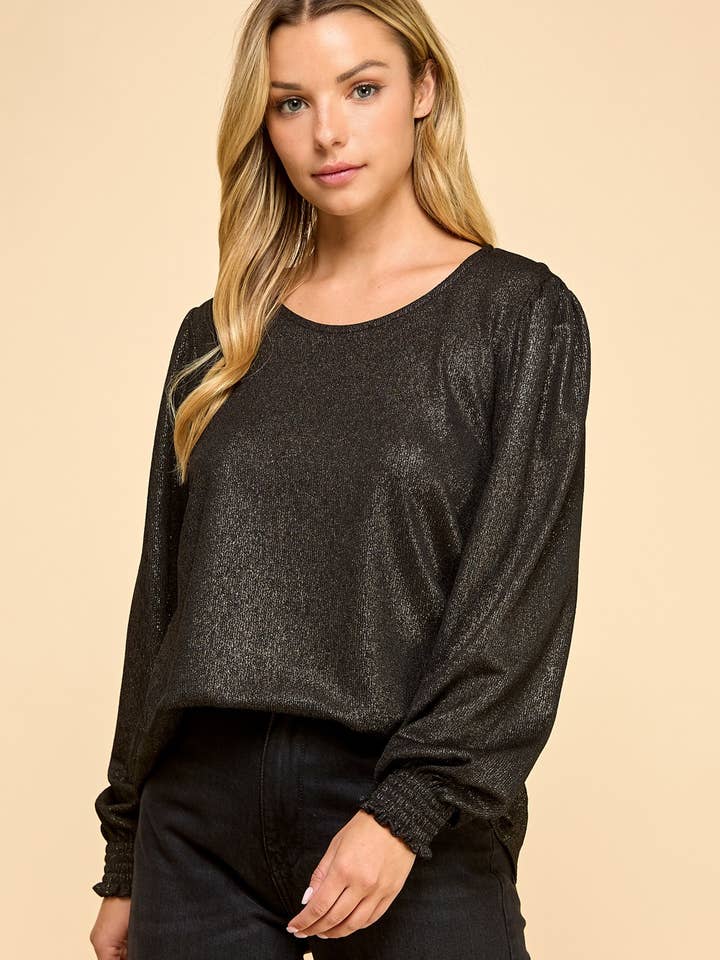 Champagne Shimmer Long Sleeve Blouse and other Purchase Wholesale sequin top with champagne bottle. Free Returns & Net 60 Terms on Faire trending on Faire.