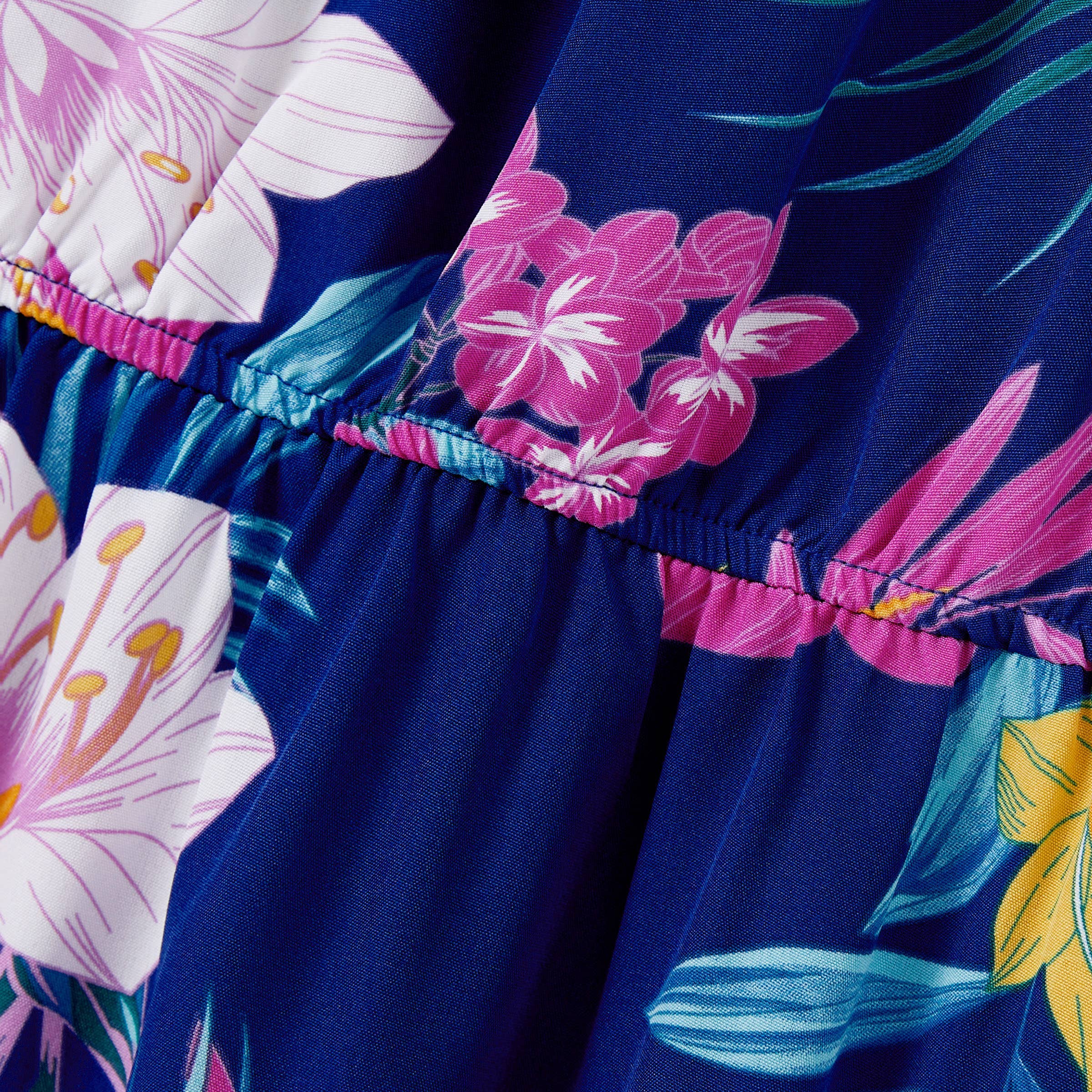 Blu profondo Abito o Set di Camicia e Pantaloncini Tropicale Hawaiano per Famiglia in vendita all'ingrosso su Faire17