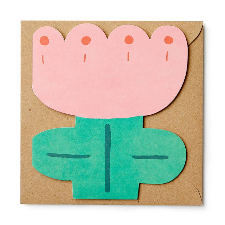 Flower Cut-Out Card for wholesale by Donna Wilson