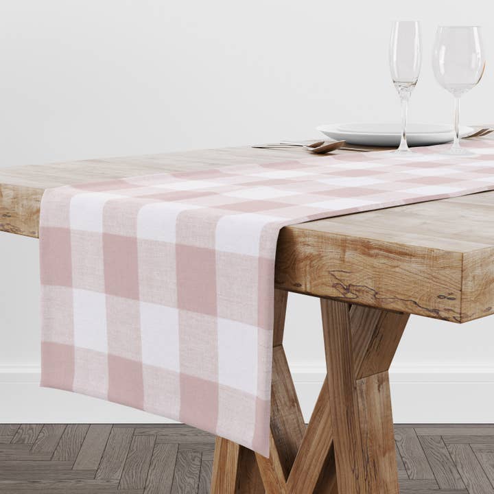 Pink Buffalo Plaid Table Runner for Table Decor for wholesale by Blue Haven Decor