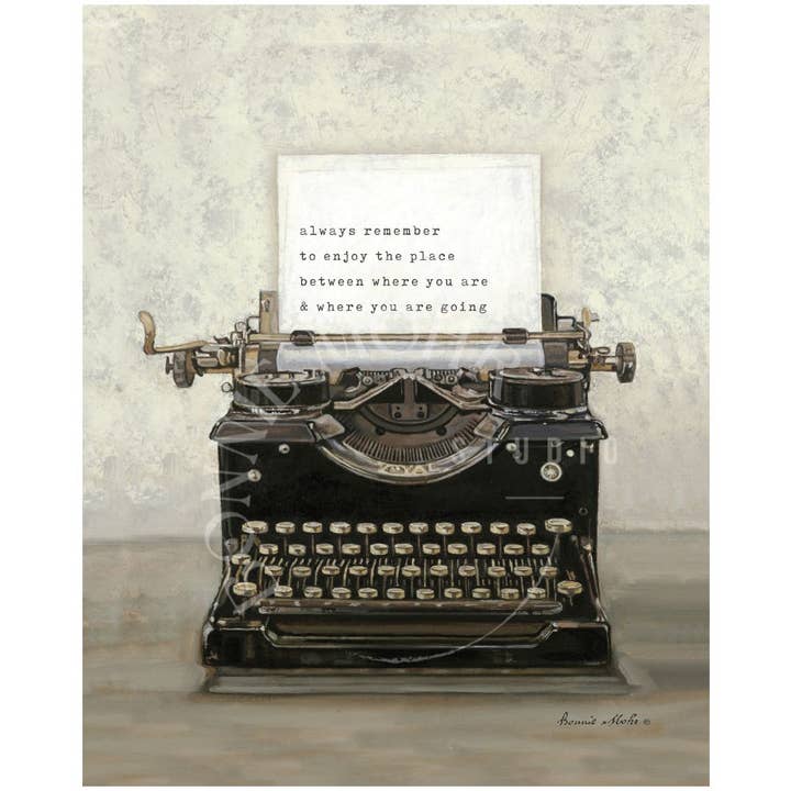 Bonnie Mohr Studio - Wholesale Art Print - Memo Vintage Typewriter Art Print1