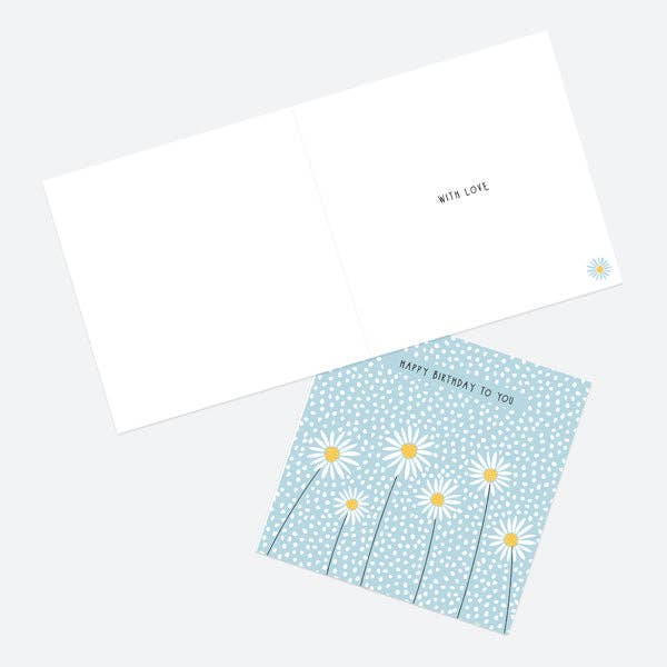 Dotty About Paper – wholesale Birthday card – Birthday Cards For Him & For Her - Mixed Flowers & Typography - Pack of 61