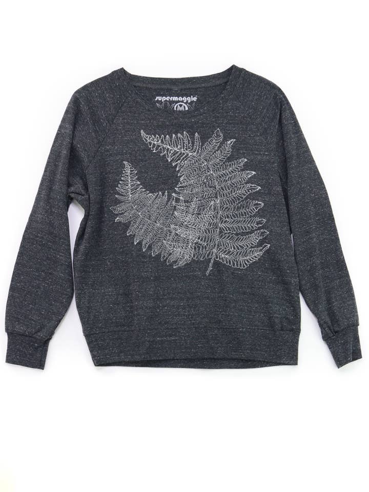 Supermaggie @ Faire - Wholesale Graphic Sweatshirt - Women's - Ferns Pia Tri Blend Pullover