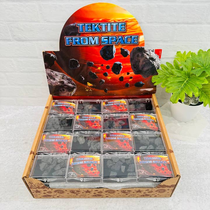 Rock Paradise - Wholesale Spiritual Stone/Crystal - Crystal Tektite Collection in Specimen Box from Outer Space