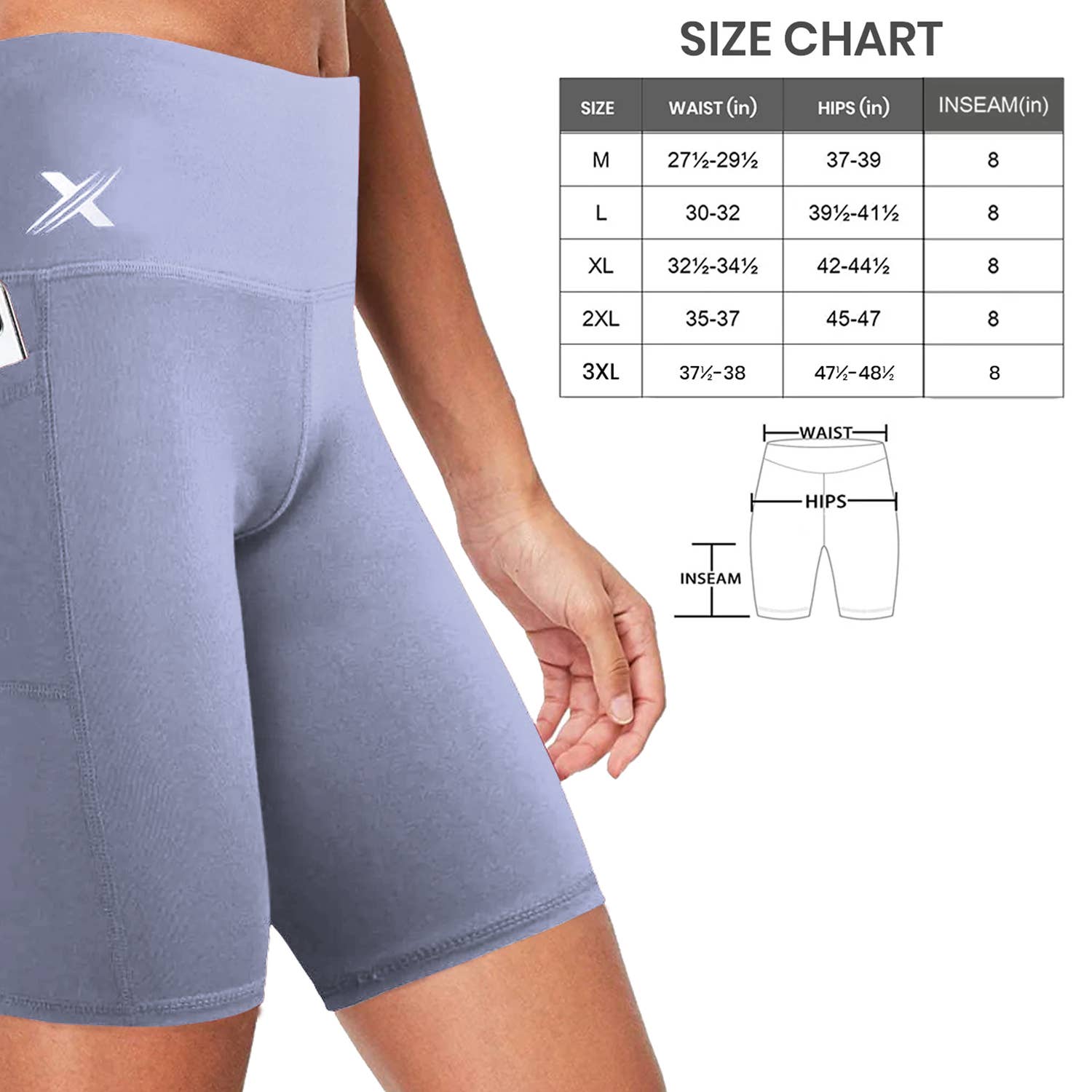 The American Gift Company (TAGCO) - Wholesale Athletic shorts – Women's - Women's High Waist Breathable Training Yoga Shorts15