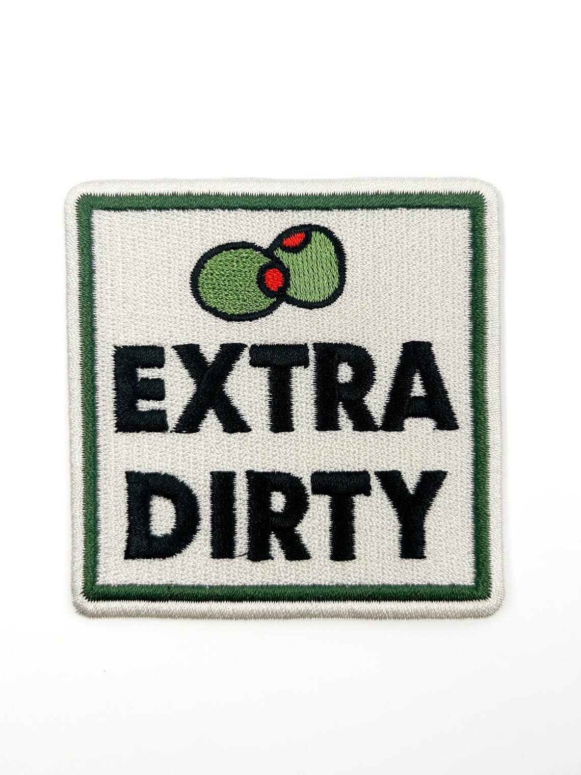 Field Trip Threads - Wholesale Patch - Extra Dirty Patch Funny Embroidered Iron On Martini Cocktail1
