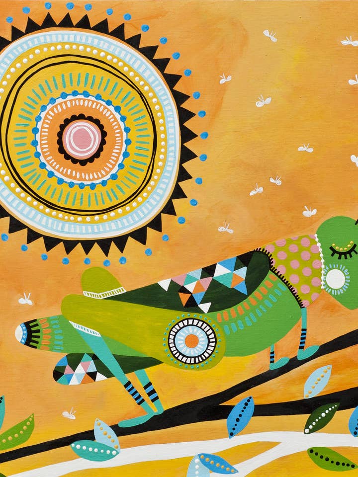 Tryck - Gräshoppa barnkonst för wholesale av Jessica Swift