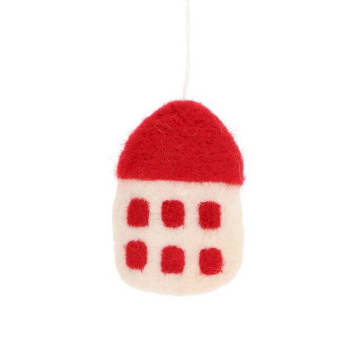 Red House Ornament for wholesale by Tutete