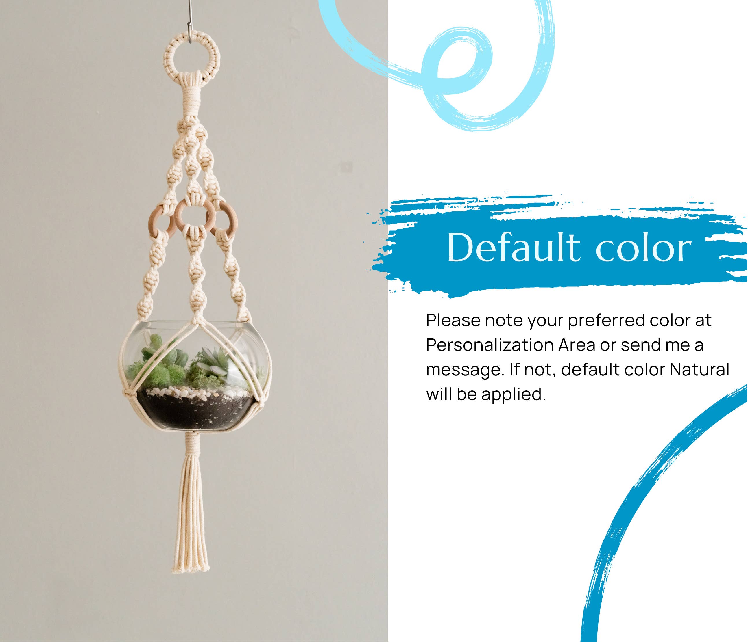 BeanDaikon - Venta al por mayor Macetas colgantes - Colgador para plantas de terrario I683