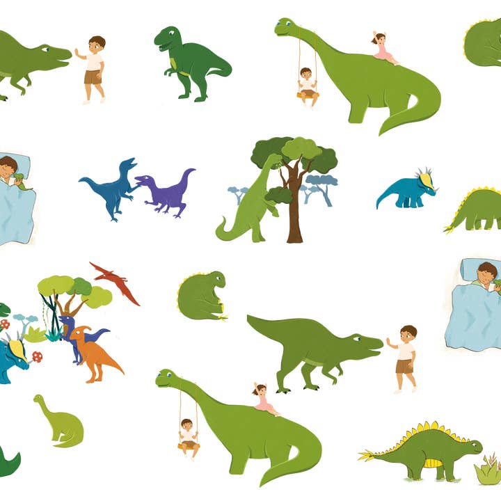 FOND D'ÉCRAN : L'histoire du dinosaure géant pour la vente par ToddlerTales