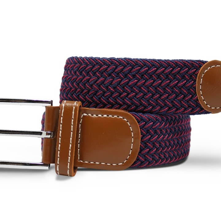 Woven Belt - Blue / Red Zigzag for wholesale by Swole Panda