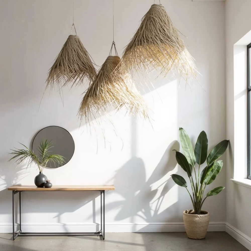 High crafty - Wholesale Lampenkap - Handgeweven Hanglamp van Palmblad – Marokkaanse Pendellamp (6