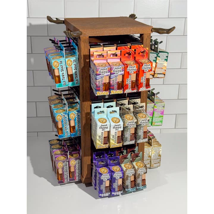 Difusores de Carro com Expositor GRÁTIS - Inclui 96 Difusores por atacado de Old Town Soap Co.