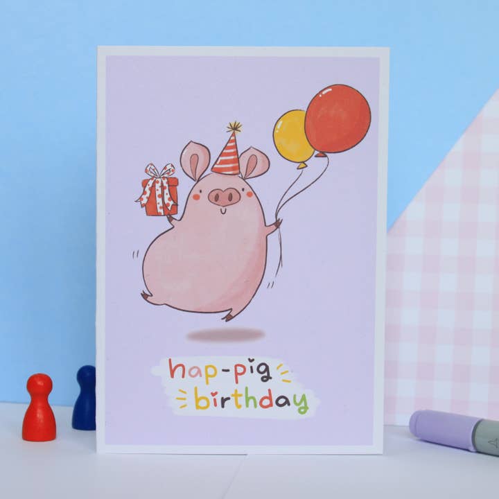 HAP-Pig Geburtstag, Lustige Geburtstagskarte für den Großhandel von Planet612