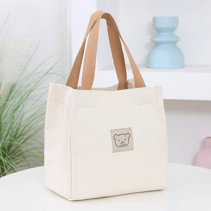 FurDecoration - Wholesale Tote bag – Women's - Cute Bear Large Capacity Canvas Tote Bag9