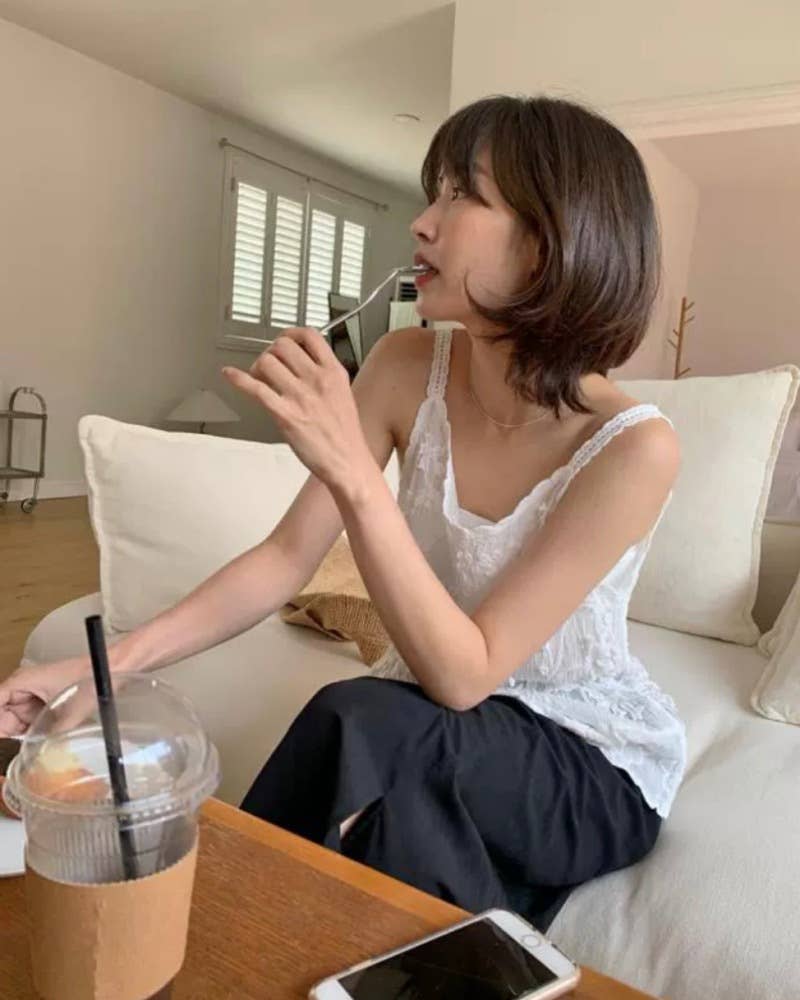 Hope & Sunshine - Wholesale Camisole - Dames - Kanten Geborduurde Jacquard Camisole14