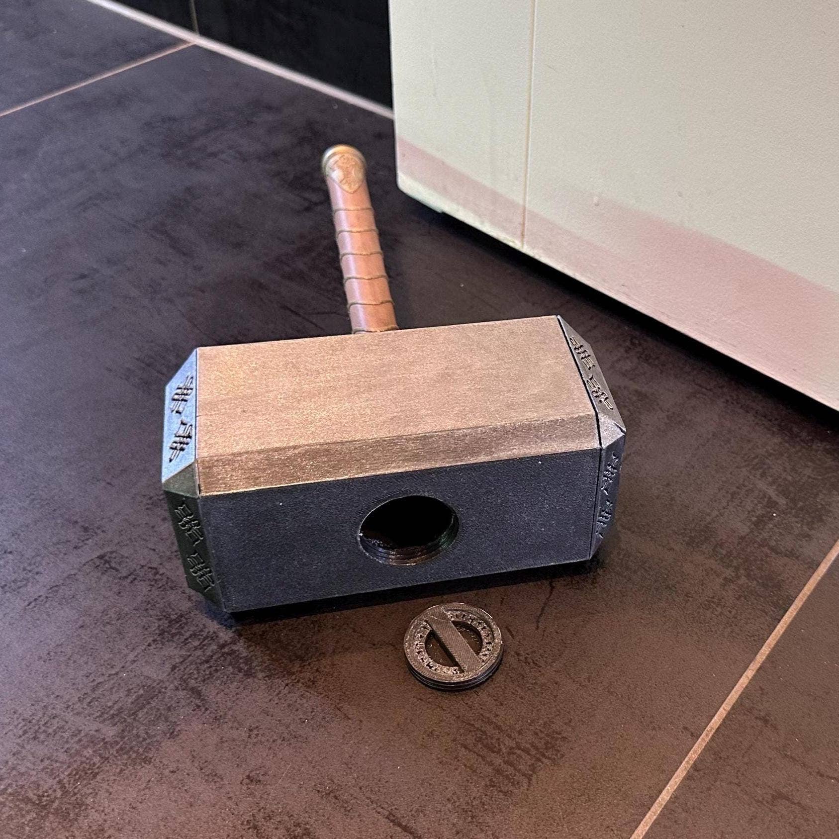 <3 Studio - Wholesale Door Stop - Thor’s Hammer Door Stopper |Fillable Mjølnir Metallic Finish4