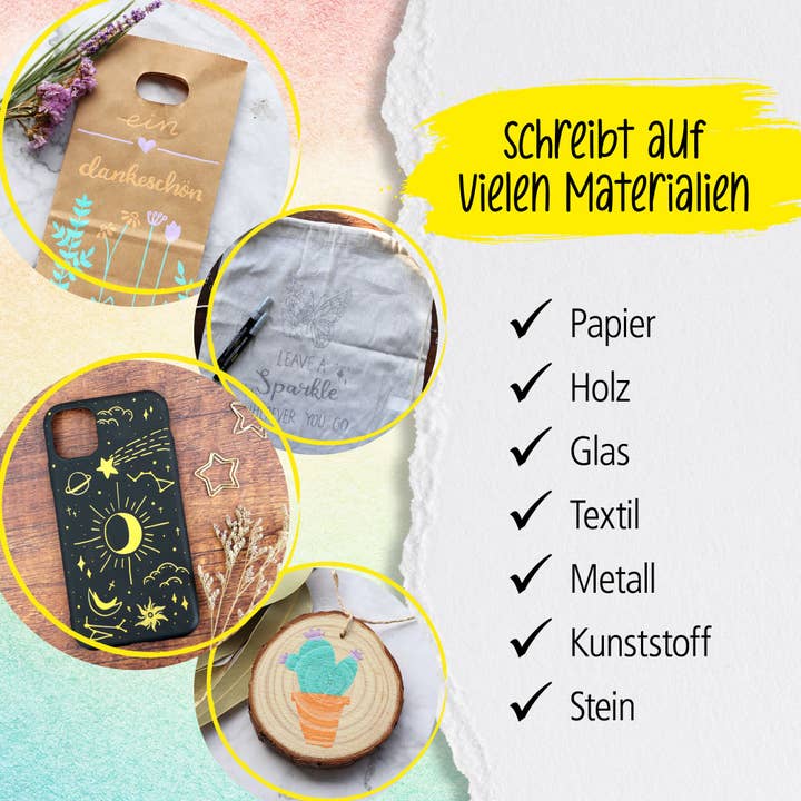 ONLINE Schreibgeräte GmbH - Wholesale Marker - Pastell Lettering, 6 acryl pens in 3 different colours4
