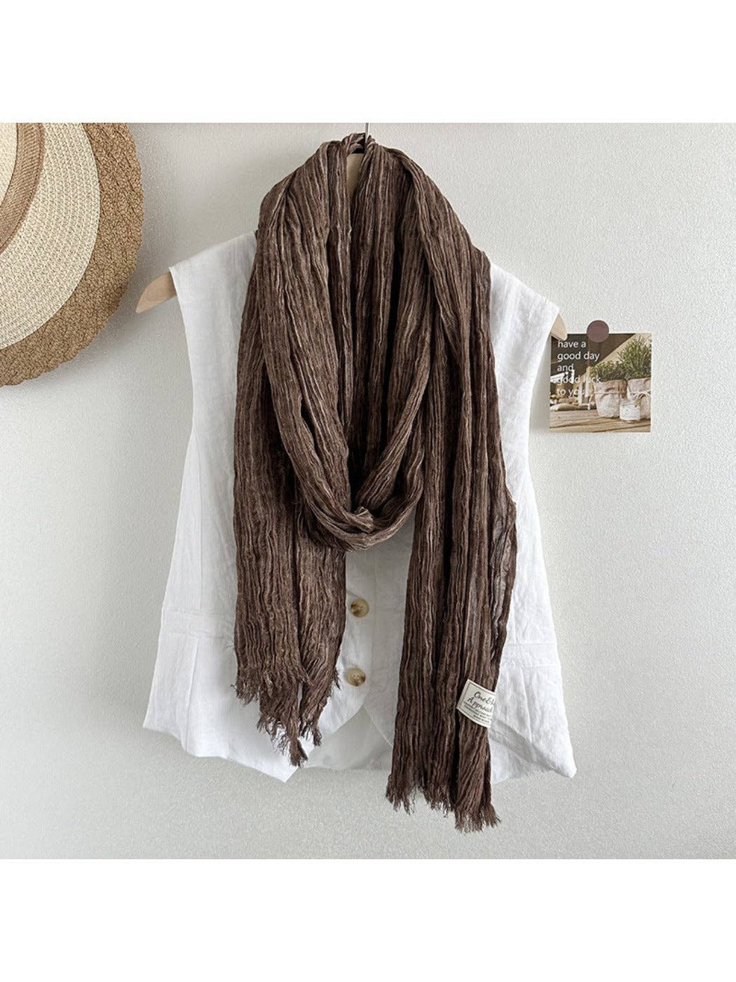 Funkyrel® Atzbranding Limited - Wholesale Scarf - Women's - Scarvii - Vintage Solid Color Shawl & Scarf0