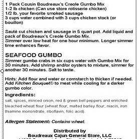 Cousin Boudreaux's Cajun Foods - Wholesale Dried Spice Mix - Cousin Boudreaux's Creole Gumbo Mix3
