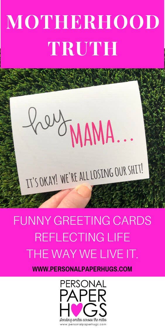 Personal Paper Hugs - Venta al por mayor Tarjeta "Pienso en ti" - Tarjeta de felicitación divertida para mamá, tribu amiga o nueva mamá, tarjeta de aliento, tarjeta Thinking of You9