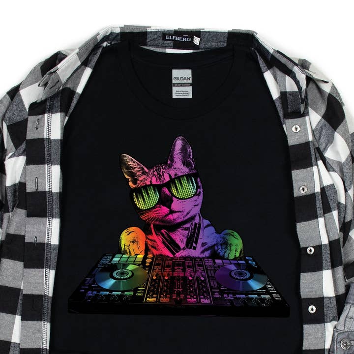 Technicolor DJ T-shirt for engroshandel hos Artopia
