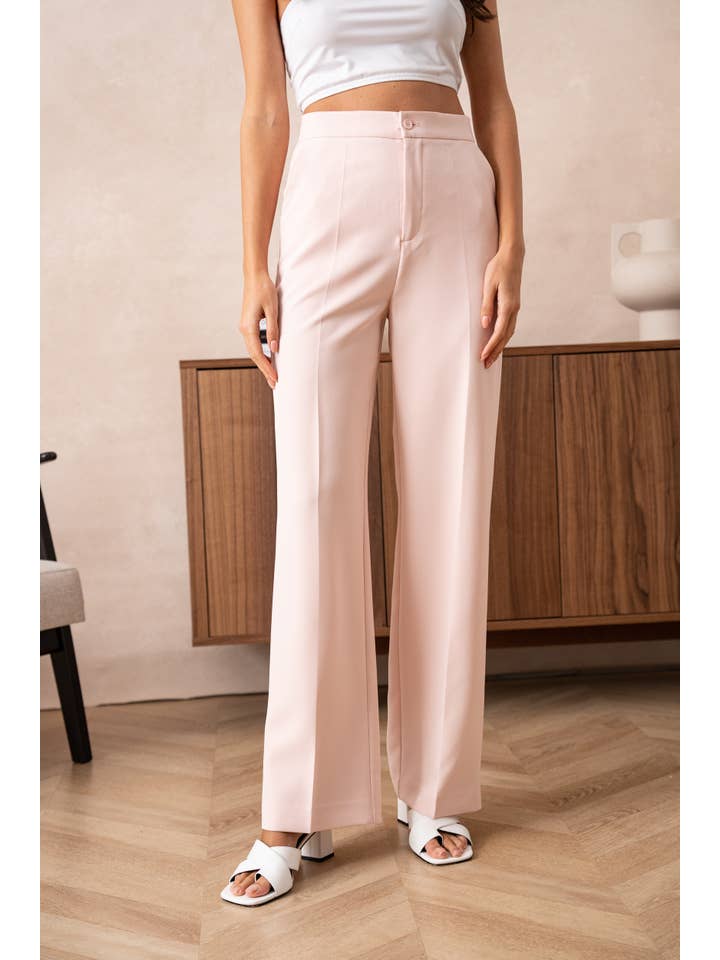 Attentif Paris – wholesale Byxor - Dam – Solid raka byxor med hög midja62