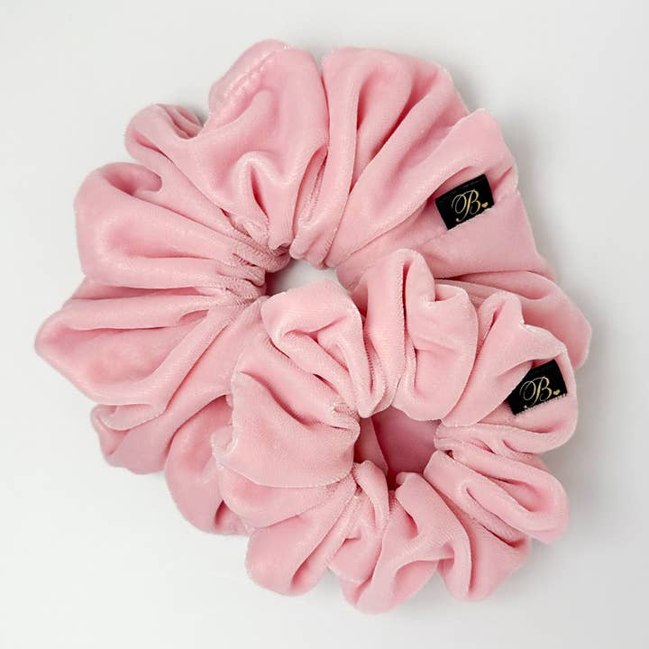 B. LUVV & CO. - Wholesale Scrunchie - Women's - Plush Velvet Scrunchie in Pink Cloud1