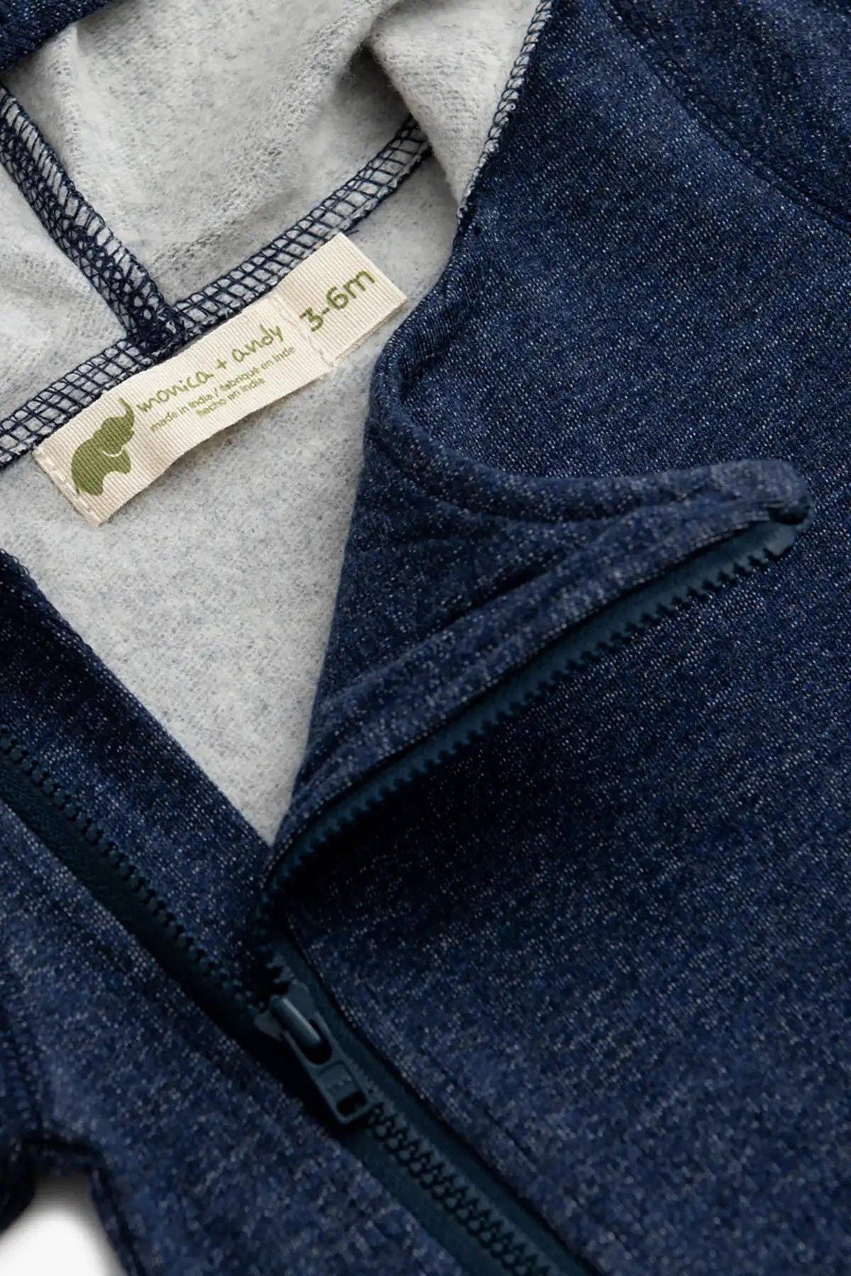 Monica + Andy – wholesale Byxdress - Baby – Moto Romper_Navy Heather2