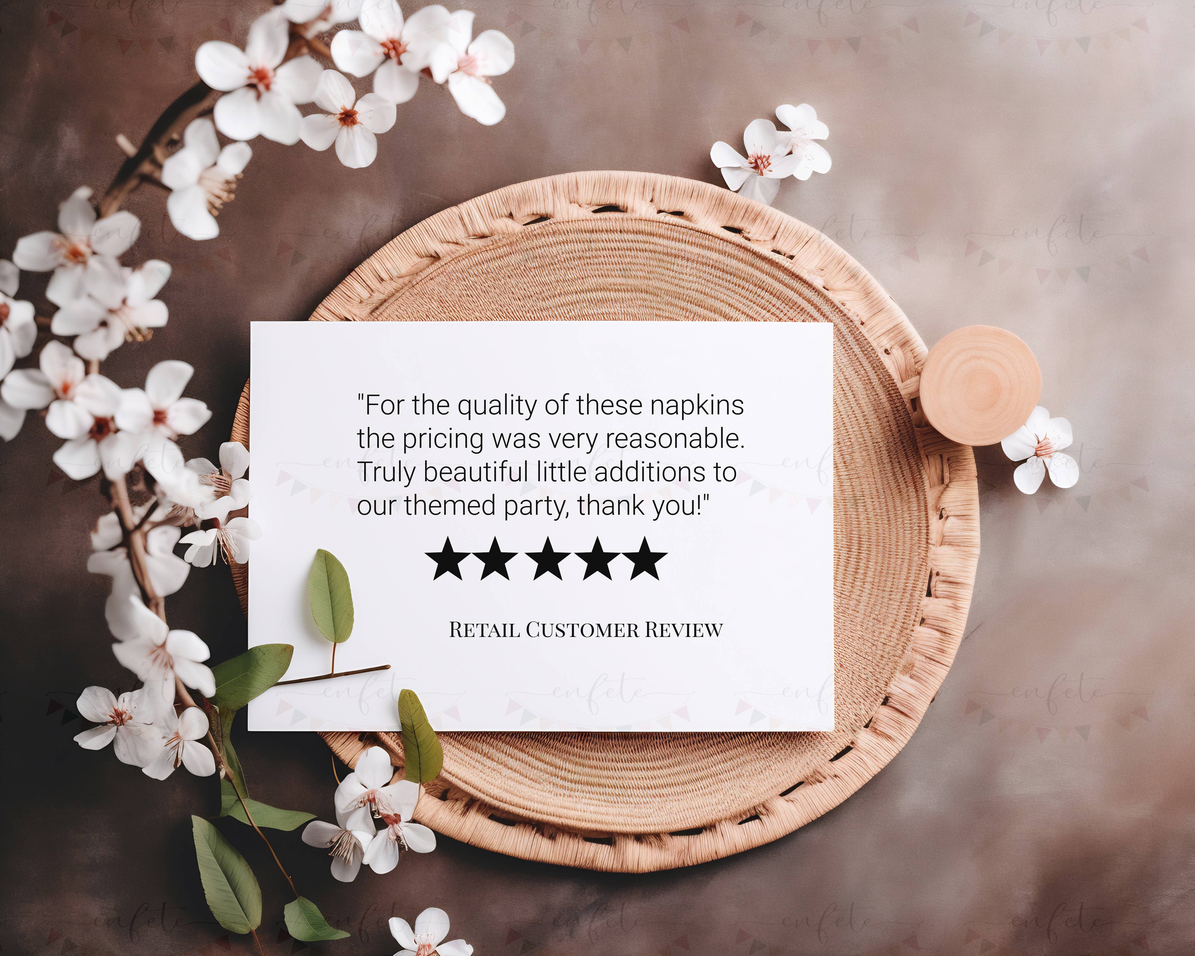 EnFete, LLC - Wholesale Disposable Napkin - Very Demure Elegant Cocktail Napkins1