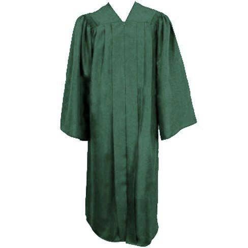 Mattes Jägergrün Kleid für den Großhandel von Cap and Gown Direct