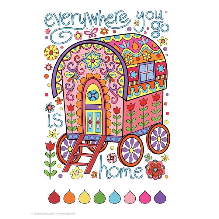 Fox Chapel Publishing - Vente Livre de coloriage – adulte - Livre de coloriage Happy Campers2